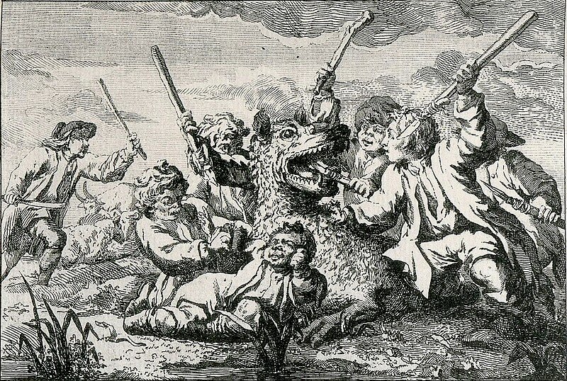 Combat de Jacques Portefaix et des six autres enfants de Villeret contre la Bête du Gévaudan