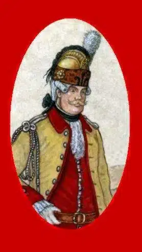 Portrait du capitaine aide-major Duhamel, l'un des chasseurs officiels de la Bête du Gévaudan