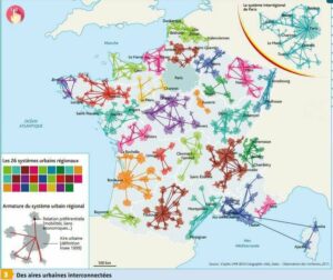 Lire la suite à propos de l’article Les 26 systèmes urbains inter-régionaux de France