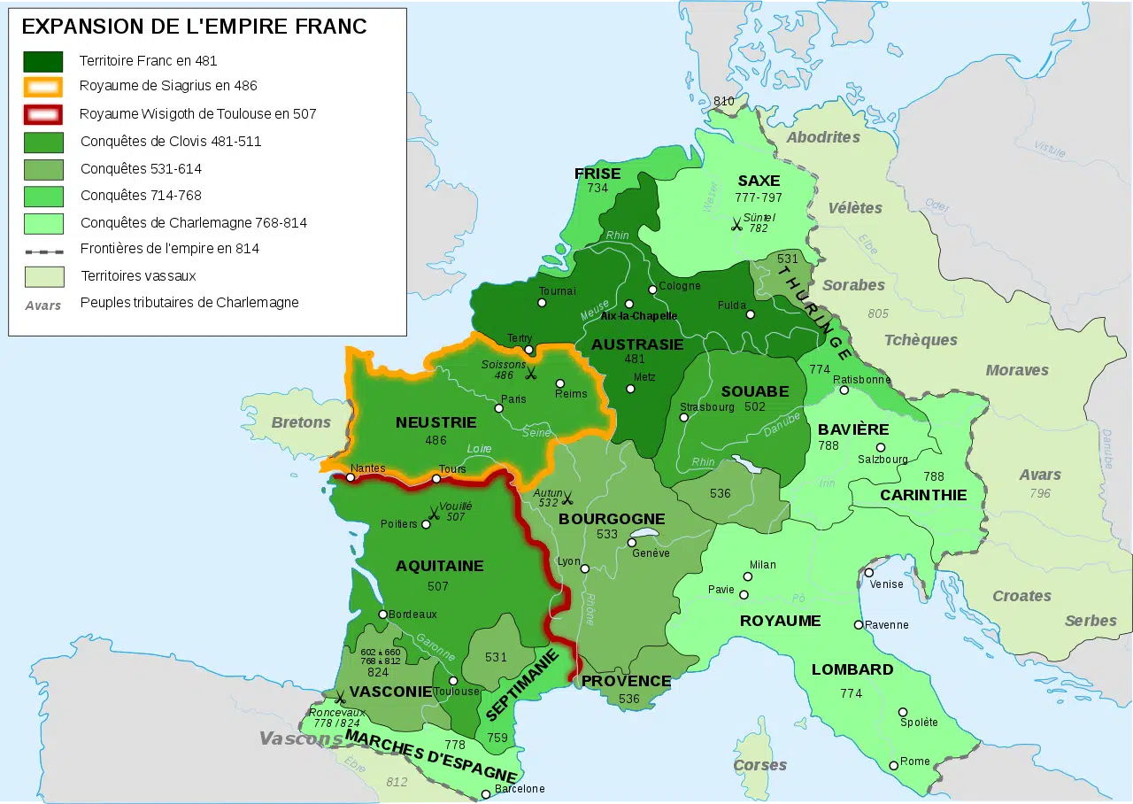 You are currently viewing L’expansion de l’Empire franc (481-814)