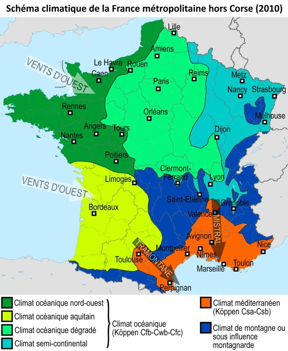 You are currently viewing Schéma climatique de la France