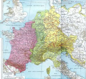 Lire la suite à propos de l’article Partition de l’Empire carolingien (843)