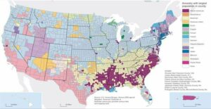 Lire la suite à propos de l’article Cartographie de l’origine ethnique majoritaire de la population américaine