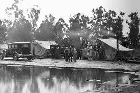 Photographie d'un campement de migrants en Californie (clichés de la célèbre photographe Dorothea Lange)