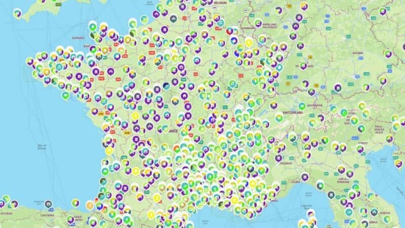 Présentation carte Mapstr - Histoire Itinérante (zoom France)