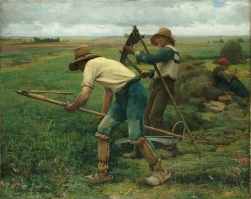 Paysans travaillant dans les champs (XIXe siècle)