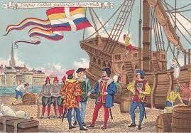 Le départ de Cartier à Saint-Malo le 20 avril 1534, pour le golfe du Saint-Laurent