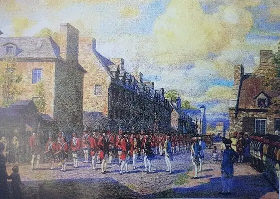 Les troupes anglaises entrant dans Québec (1759)
