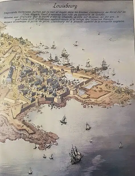 Vue générale de Louisbourg avant le siège de 1758