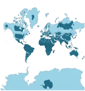 Lire la suite à propos de l’article Les pays du monde à leur taille réelle [L’histoire en cartes]