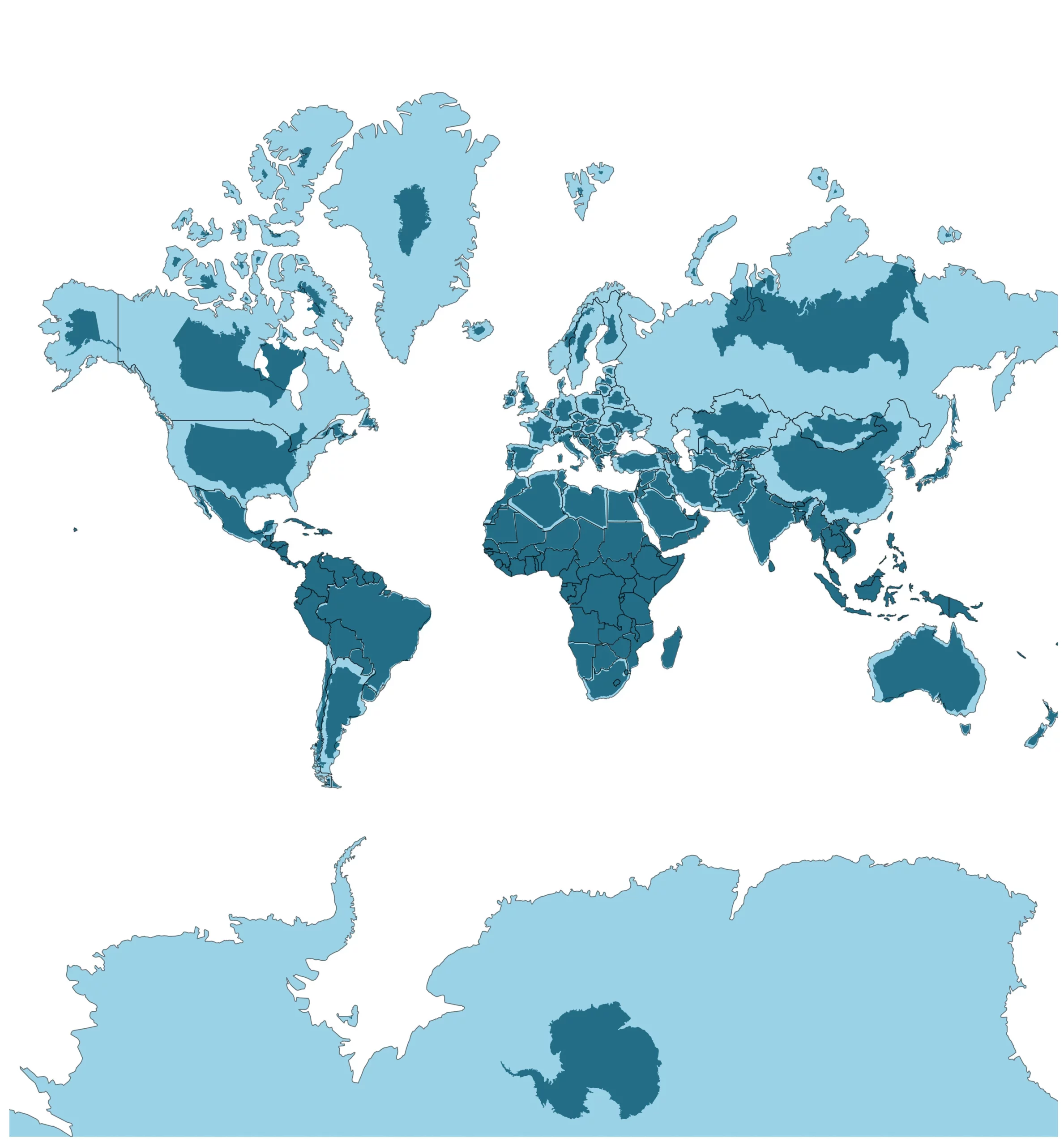 You are currently viewing [L’histoire en cartes] Les pays du monde à leur taille réelle