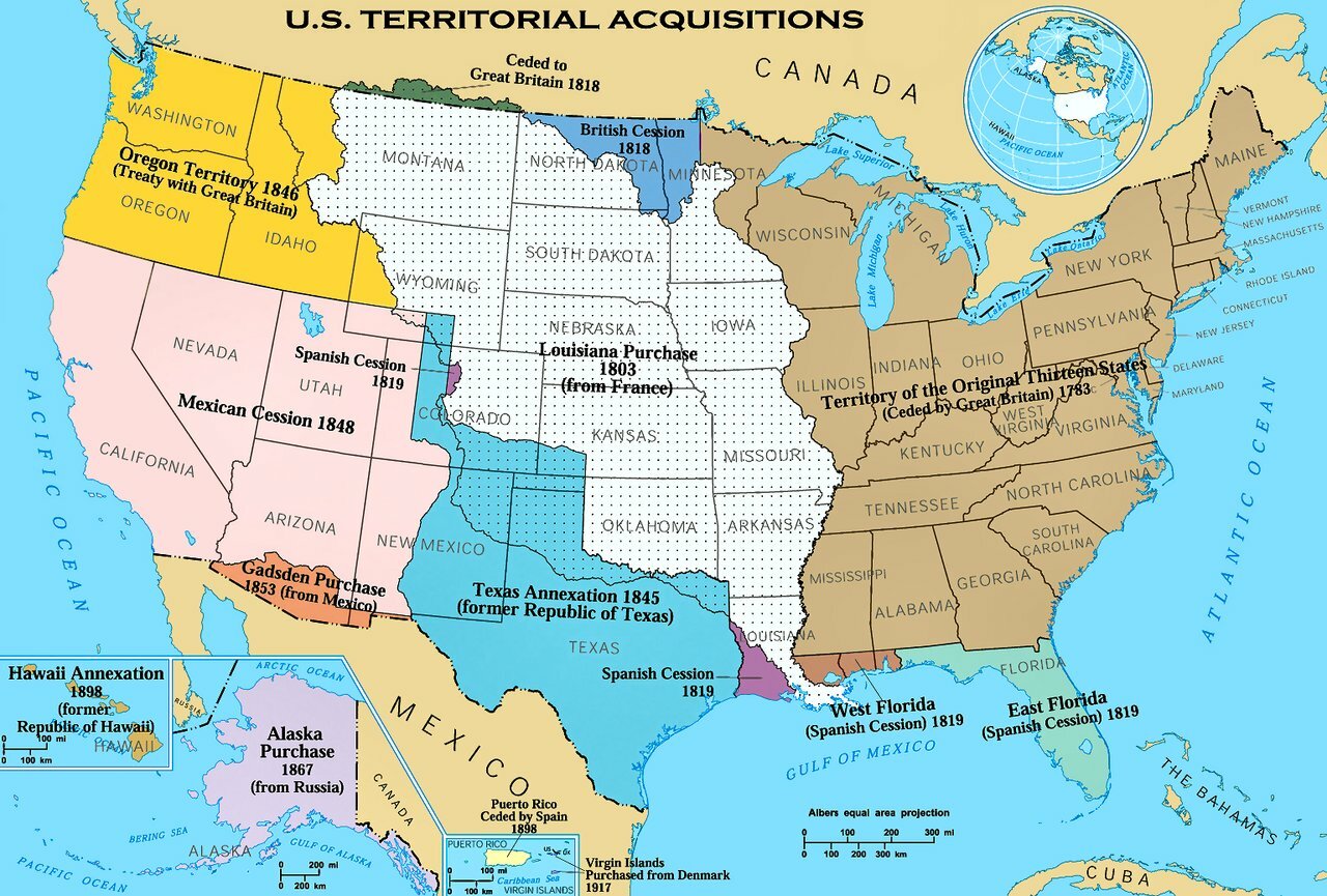 You are currently viewing L’expansion territoriale des Etats-Unis d’Amérique (1783-1917)