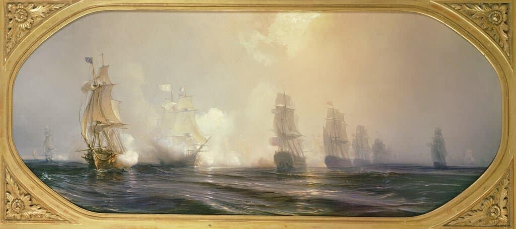 Bataille de la baie de la Chesapeake (peinture de Jean Antoine Théodore de Gudin)
