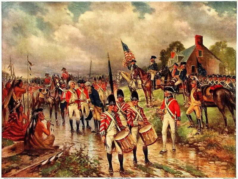 Reddition du général Burgoyne suite à la bataille de Saratoga (1777)