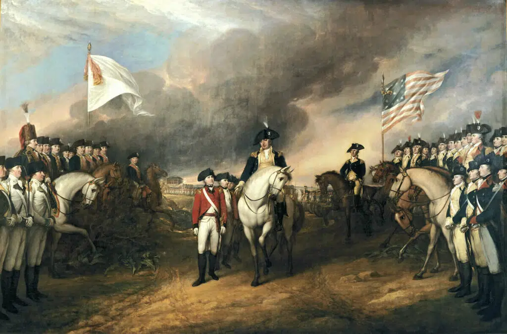 Reddition du général britannique O'Hara au général américain Benjamin Lincoln lors du siège de Yorktown (1781)