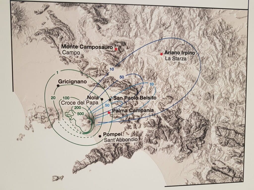 Carte de situation générale de Pompéi et de la région napolitaine