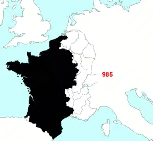Lire la suite à propos de l’article [L’Histoire en cartes] La formation territoriale de la France : 1 000 ans d’évolution des frontières