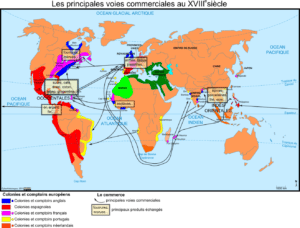 Lire la suite à propos de l’article Les grandes voies de commerce maritime au XVIIIe siècle