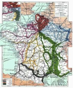 Lire la suite à propos de l’article Les principales lignes de chemin de fer de France (avant la création de la SNCF)