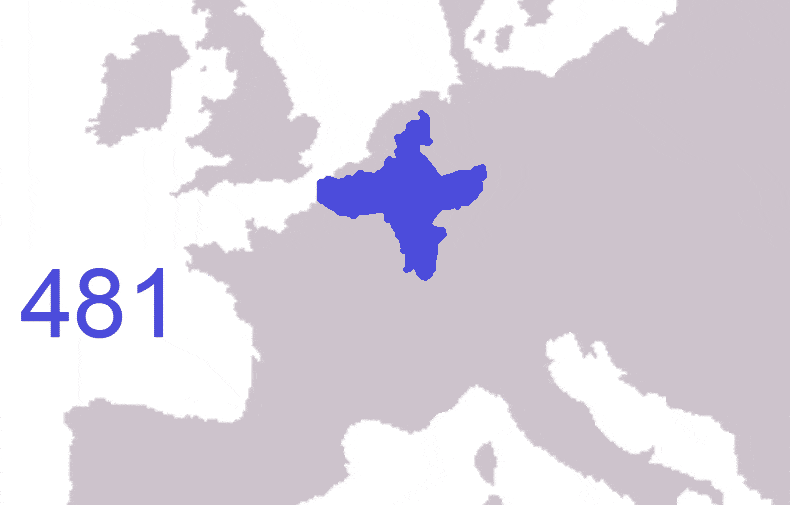 L'expansion de l'Empire franc de Clovis à Charlemagne (481-843)