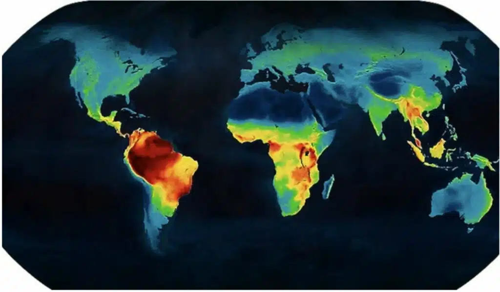 Géographie du taux d'humidité mondiale