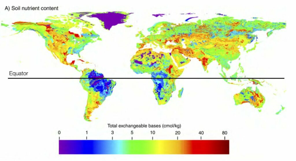 Carte de la fertilité des sols du monde