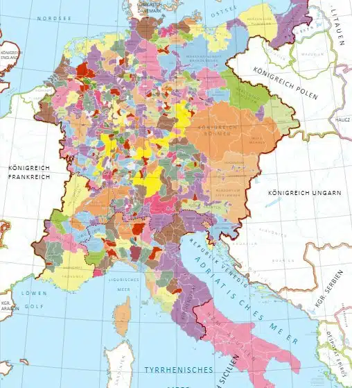 You are currently viewing Le Saint-Empire romain germanique à son apogée [L’Histoire en cartes]