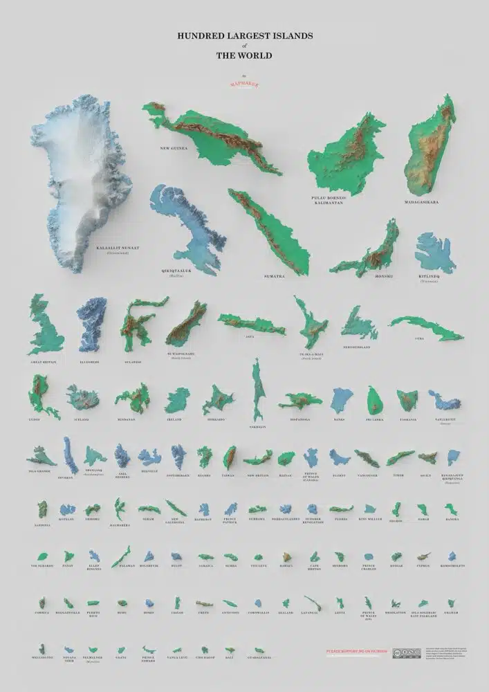 You are currently viewing Les 100 plus grandes îles du monde (classées par taille décroissante)