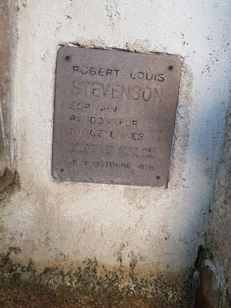 Stèle hommage à Stevenson à Saint-Jean-du-Gard