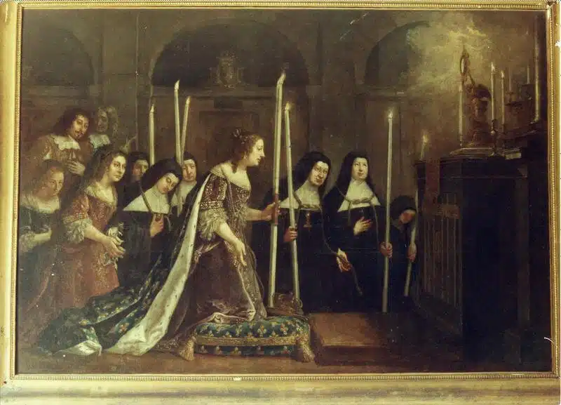 Anne d'Autriche participa à une messe avec les bénédictines du Saint-Sacrement