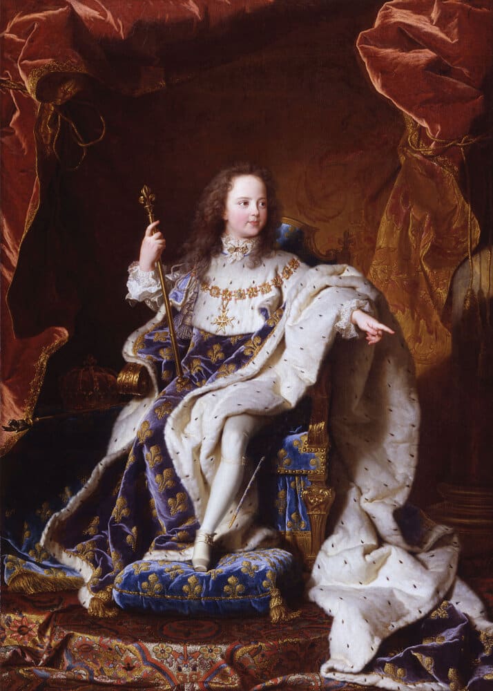 Le roi Louis XV lors de son sacre en 1715