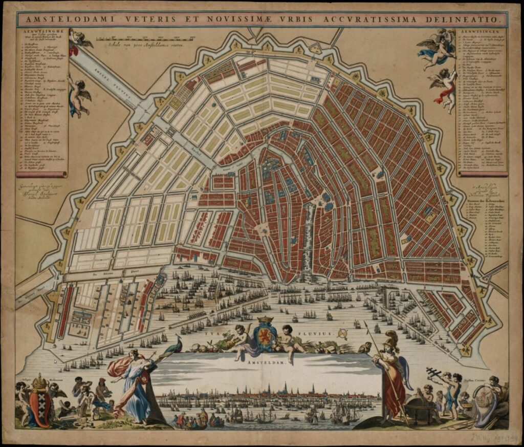 Plan d'Amsterdam en 1662