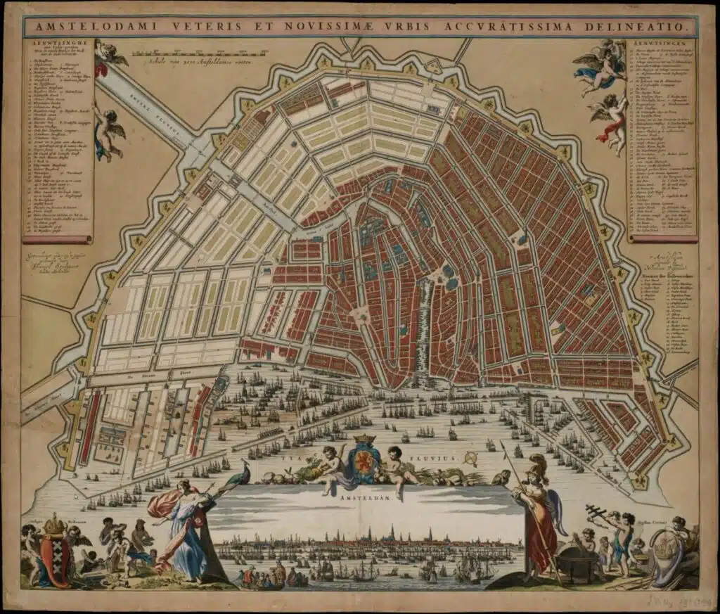 Plan d'Amsterdam en 1662