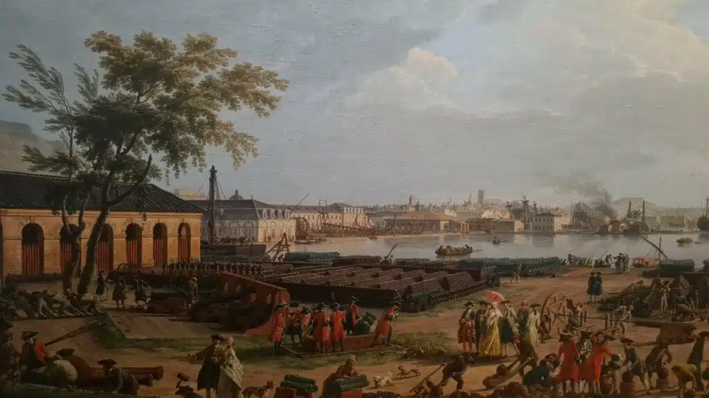 L'arsenal de Toulon au milieu du XVIIIe siècle (peinture de Joseph Vernet)