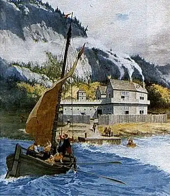 L'habitation de Montréal fondée par Champlain, en Nouvelle-France