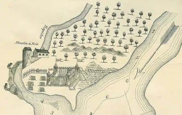 Plan du Fort de La Présentation (1749), à l'époque de la Nouvelle-France