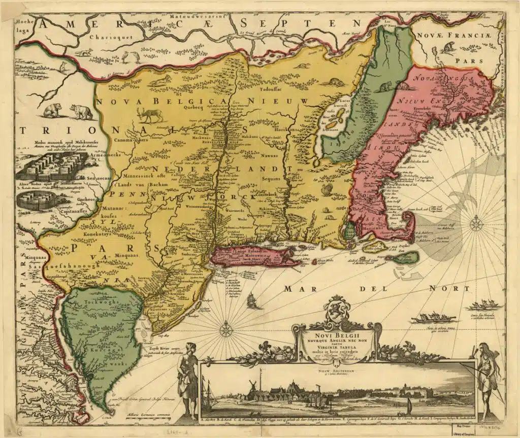 La Nouvelle-Néerlande et l'Iroquoisie en 1655