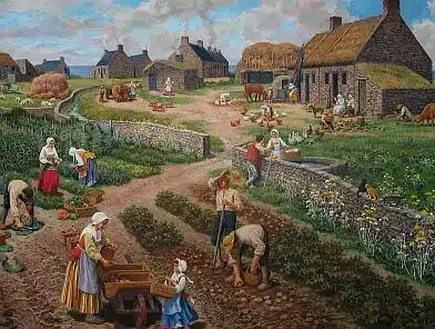 Paysage de l'Acadie française, à l'époque de la Nouvelle-France