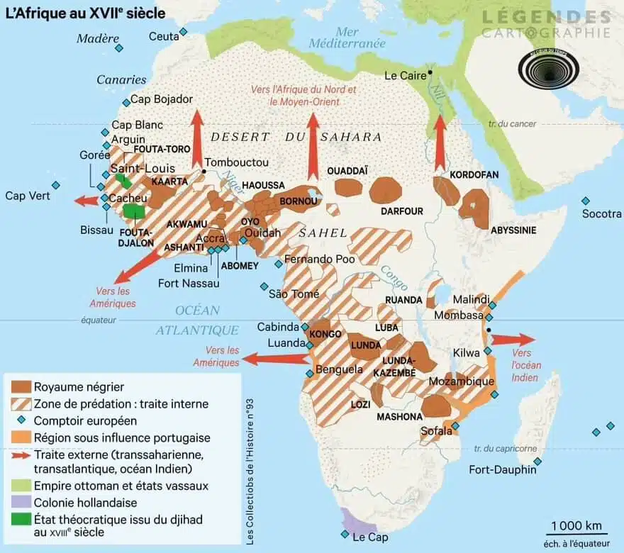 L'organisation géopolitique de l'Afrique au XVIIe siècle