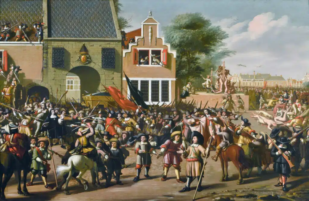 L'assassinat des frères de Witt (1672), au début de la guerre de Hollande (1672-1678)