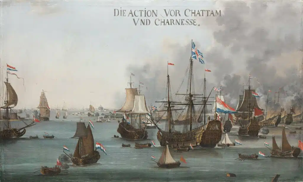 Le raid sur la Medway (1667), combat naval majeur de la seconde guerre anglo-néerlandaise (1665-1667)