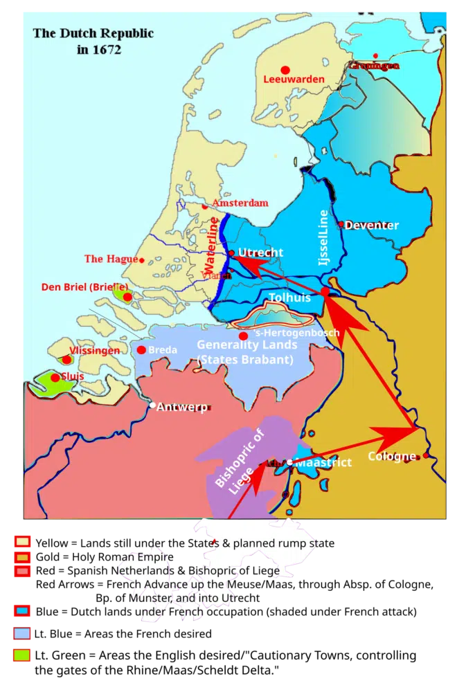 L'invasion des Provinces-Unies de 1672, dans le cadre de la guerre de Hollande